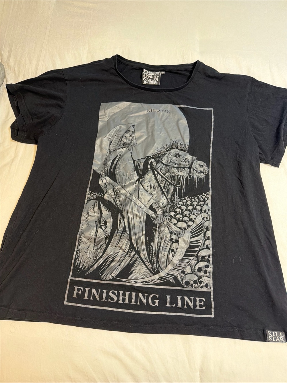 Killstar Black Graphic 'Finishing Line' Short Sleeve Tee 3XL
